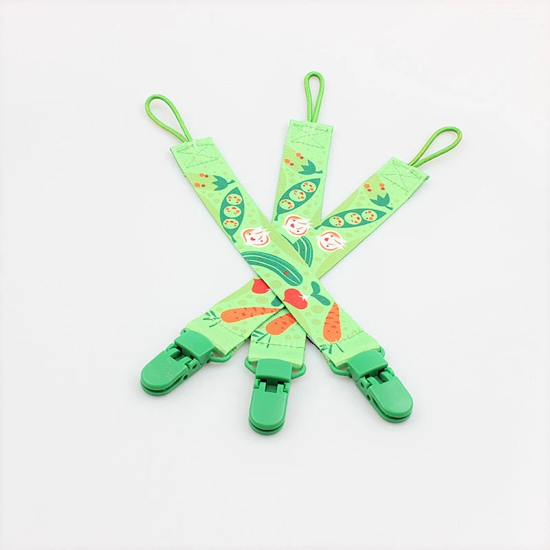 Eco-friendly fabric material baby pacifier holder clip