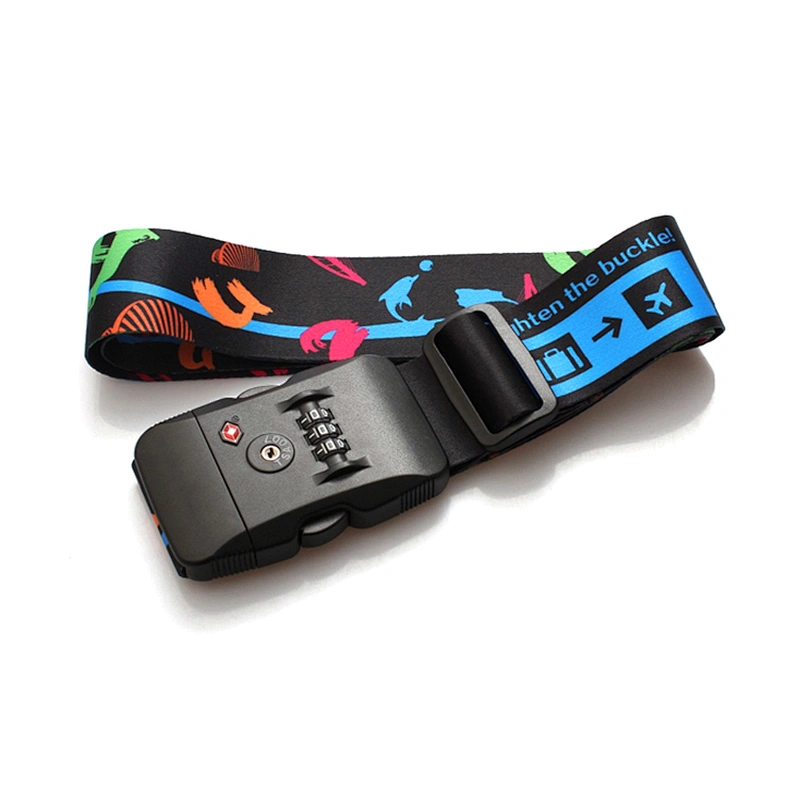 High quality custom TSA password lock luggage belt with your logo