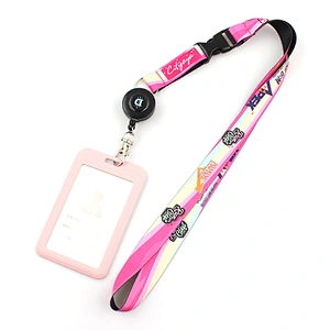 New yoyo badge reel printed lanyard no minimum order