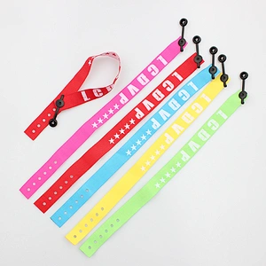 Factory colorful custom anniversary fabric woven wristbands for events