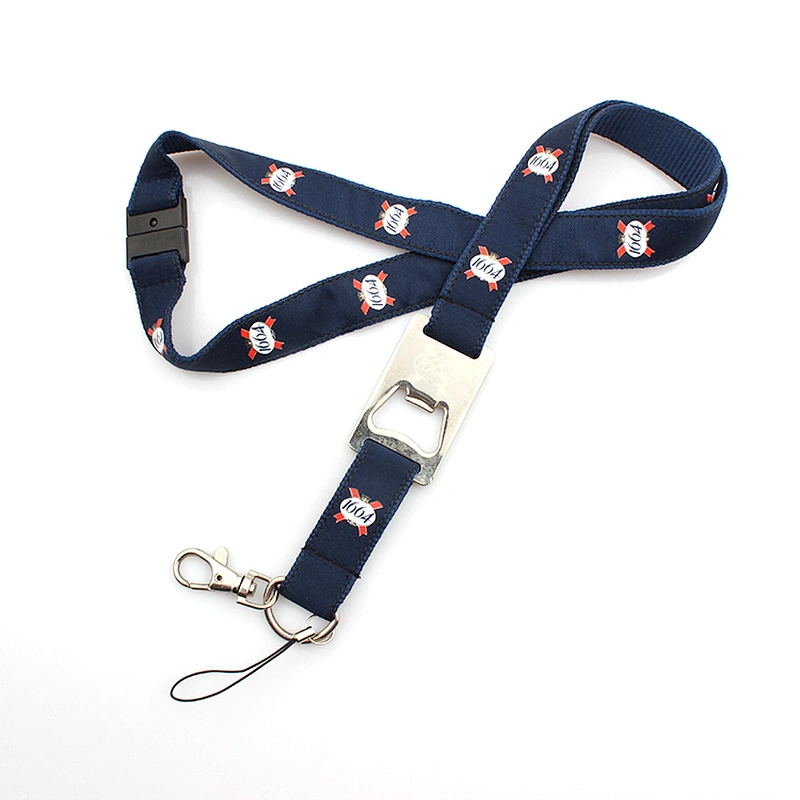 Custom bottle opener lanyard sublimation printed