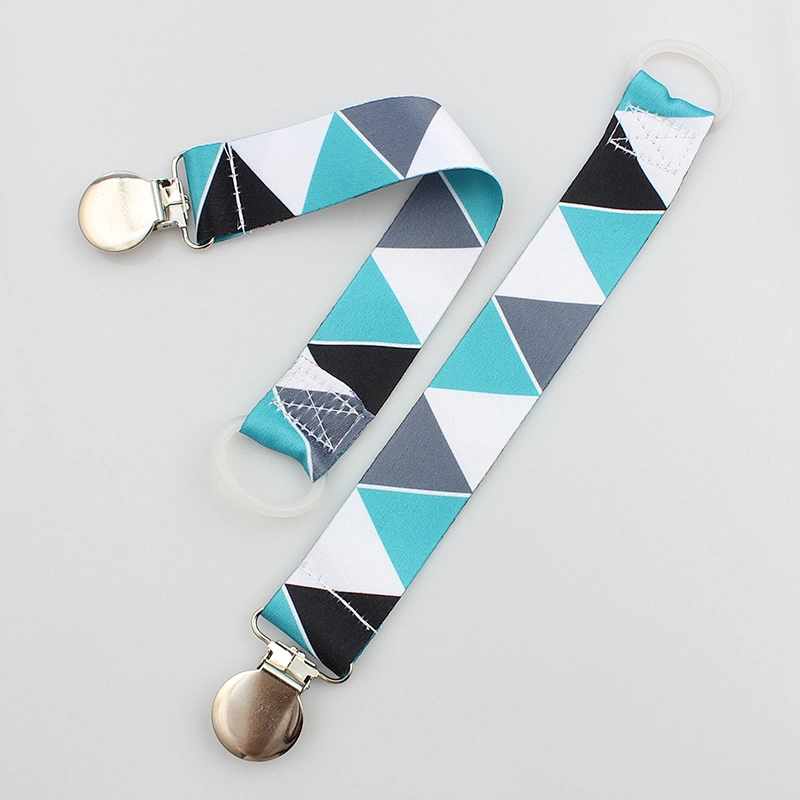 Custom colorful safety baby teething pacifier metal clip
