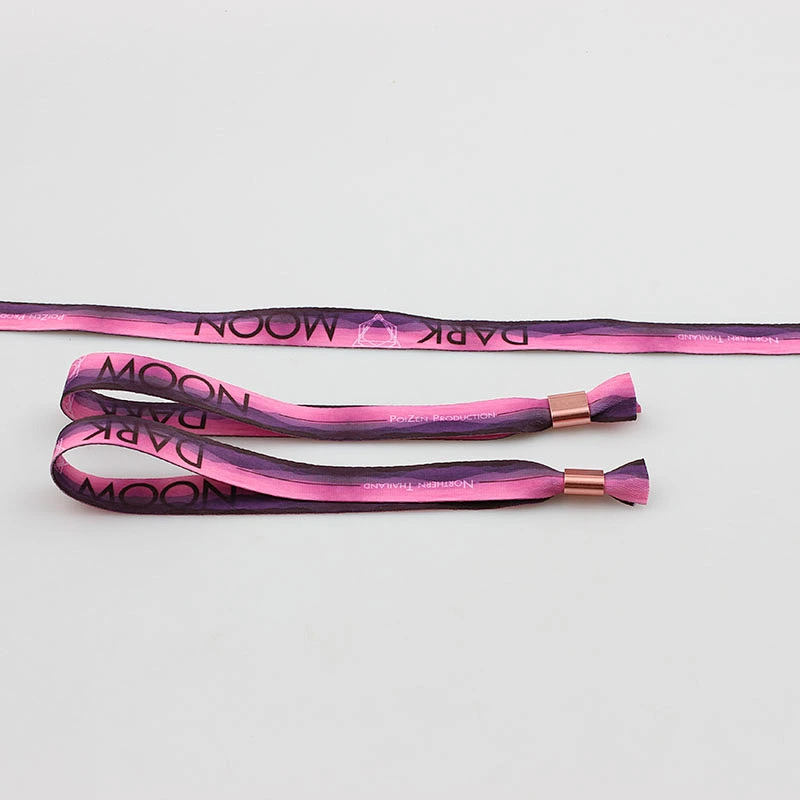 Custom souvenir item event polyester wristband fabric festival wristbands