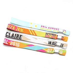 Factory price promotional custom fabric bracelet with lock for festivals
