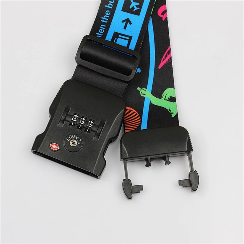 Hot polyester custom TSA scale luggage belt strap with printing logo