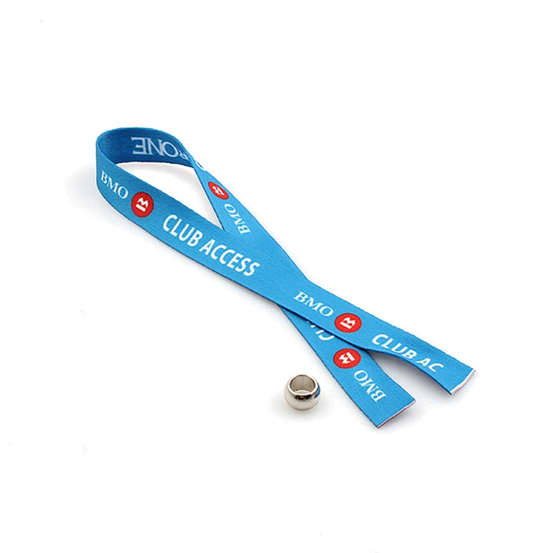 Custom logo advertising fabric wristband for events or festival gift