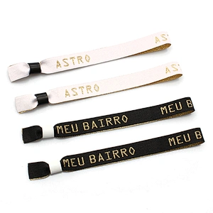 Promotional Custom Design Cheap Polyester Wristband No Minimum Order