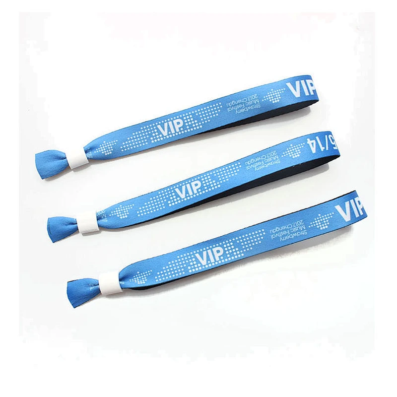 Promotion fabric sublimation security custom wristbands