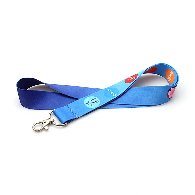 Flat cheap heat transfer printed lanyard with trigger clip