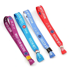 Wholesale one time use custom design make your own logo event wristband