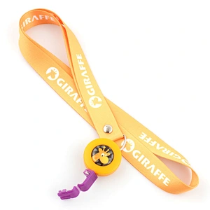 Free sample heat transfer printing neck lanyard with badge reel