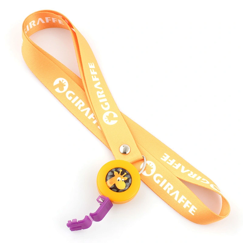 Free sample heat transfer printing neck lanyard with badge reel