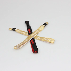 New style woven cloth bracelet wristband with personalized logo and brand name