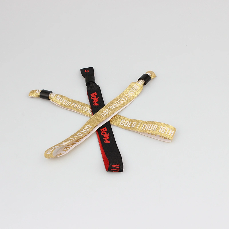 New style woven cloth bracelet wristband with personalized logo and brand name
