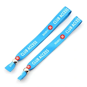 Custom logo advertising fabric wristband for events or festival gift