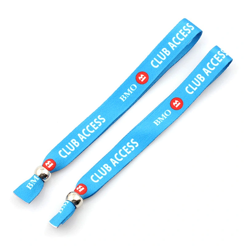 Custom logo advertising fabric wristband for events or festival gift