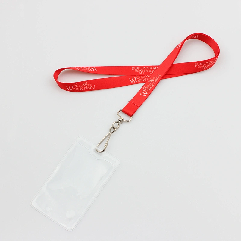 Custom your logo heat transfer lanyard with J-hook for ID card