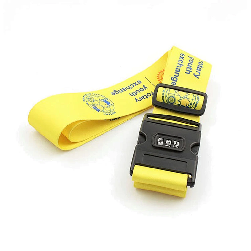 Custom logo personalised lockable luggage belt for travel