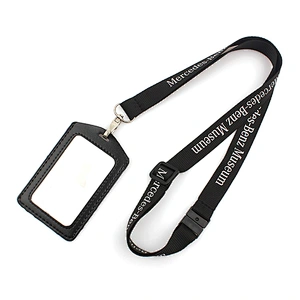 Factory sale silk screen printing breakaway neck lanyard badge holder adjustable custom logo