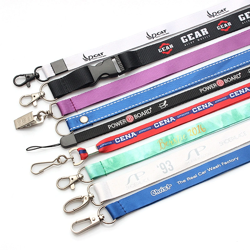 Hot sale customized logo printing fabric polyester lanyard