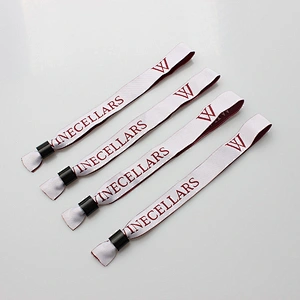 Top-seller concert fabric festival logo custom made color wristbands