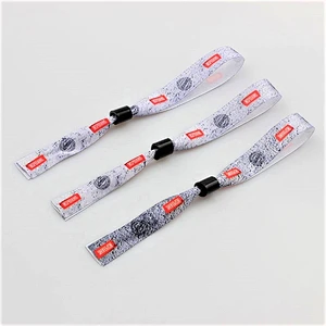 2019 latest different color customized ribbon bracelets with plastic hollow locks