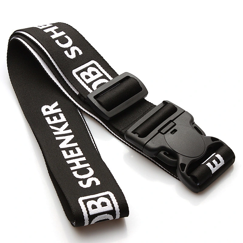 Custom product polyester adjustable luggage strap belt with your logo