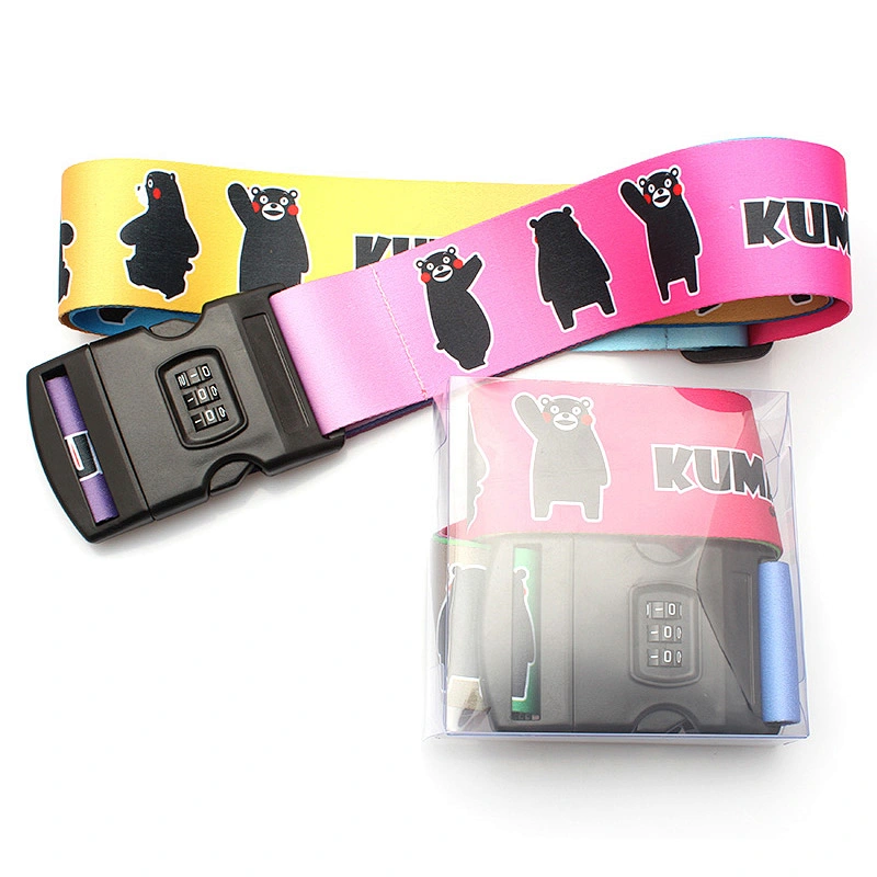 Customized travel accessory digital lock luggage bag belt with different logo