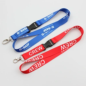20mm heat transfer webbing polyester lanyard with custom logo
