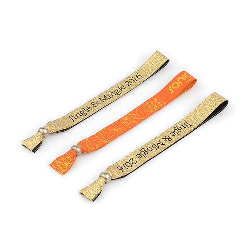 Custom logo woven terry cloth party vip custom wristbands