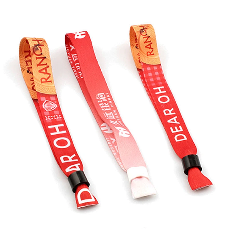 Popular wholesale custom disposable fabric wristband for event
