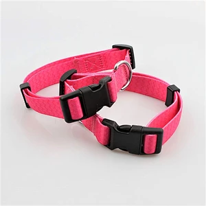Wholesale color plain adjustable puppy id collar sets