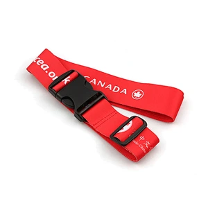 Custom sublimation printed adjustable polyester travel suitcase luggage strap