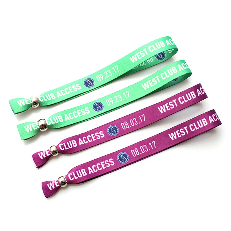 Festival custom fabric cheap sublimation wristbands for events