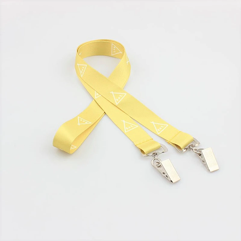 Competitive prices double end fashion designer lanyard with metal hooks