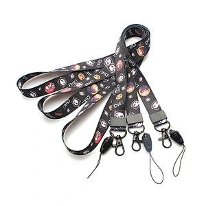Customized Advertising Promotional Polyester Lanyard With Black Metal Hook