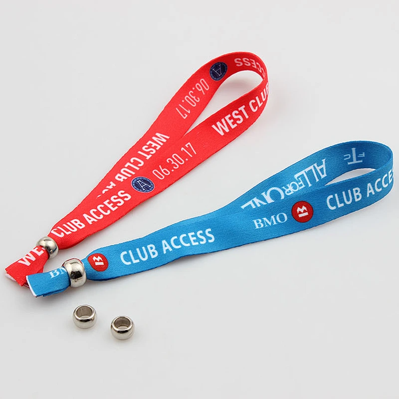 Custom logo advertising fabric wristband for events or festival gift