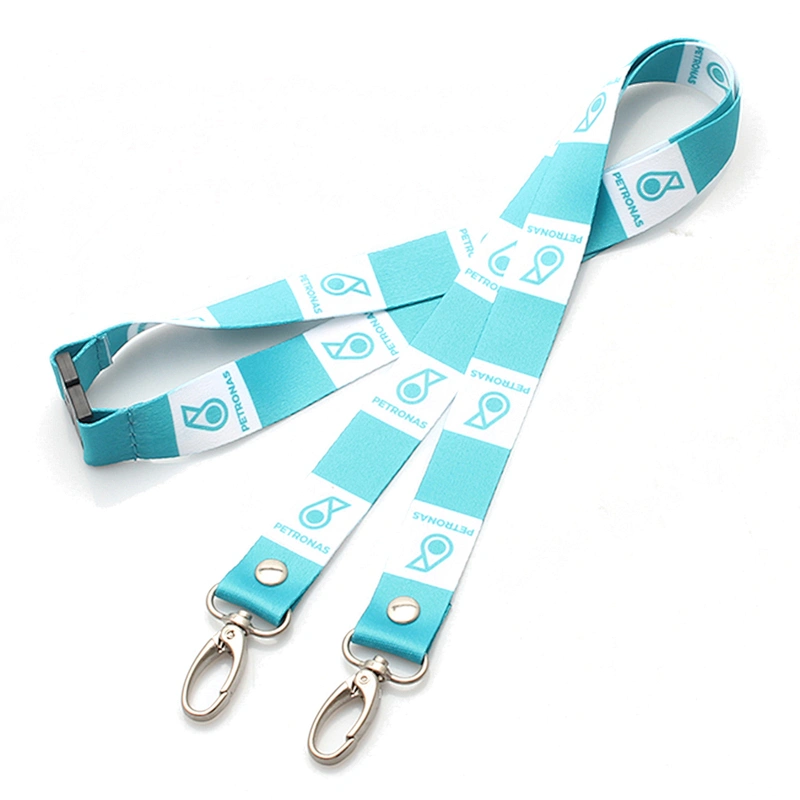 Personalized Printed double hook lanyard with logo