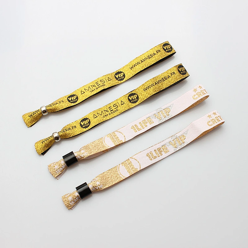 Top-seller concert fabric festival logo custom made color wristbands