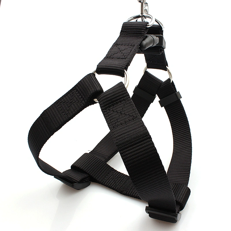 Premium custom black easy walk nylon dog safety harness