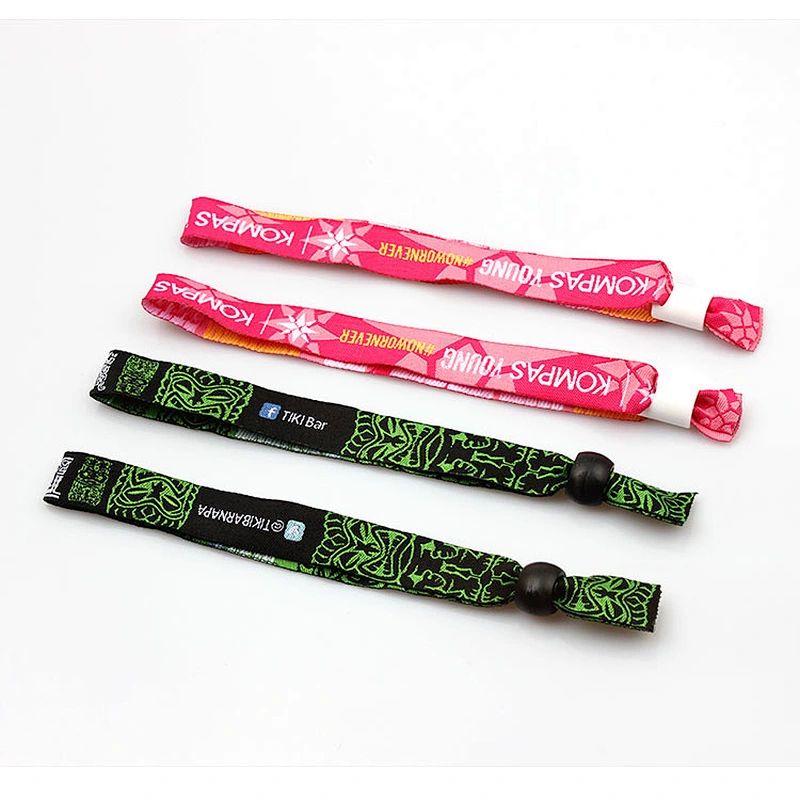 Professional factory direct sale custom festival fabric wristbands