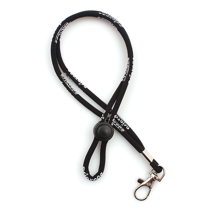 High end thick polyester embroidery lanyard keychain with custom logo