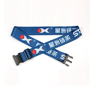High quality polyester travel luggage strap with handle for suitcase