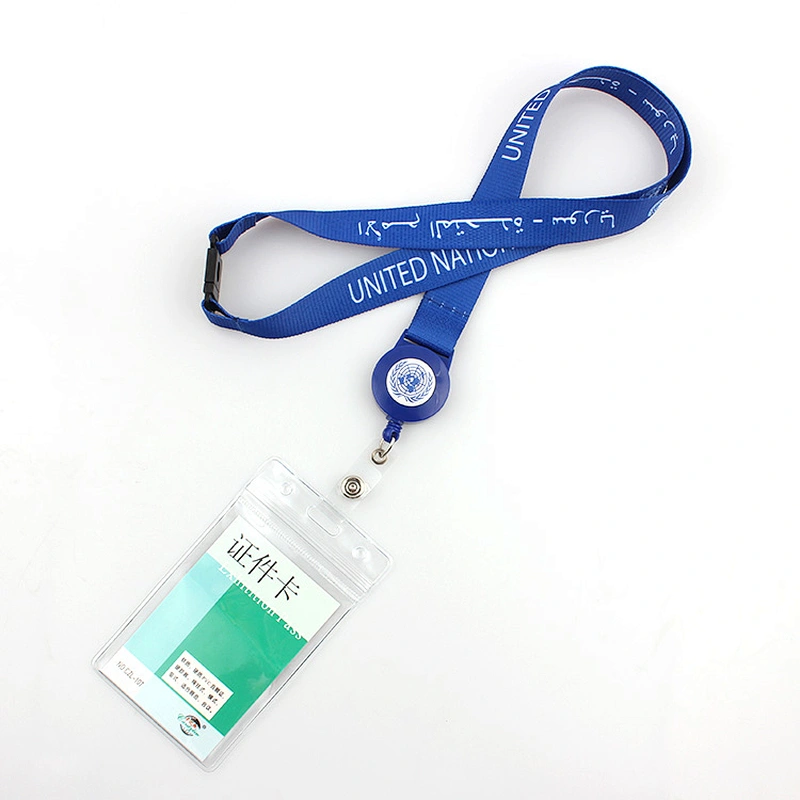 Eco friendly rpet retractable lanyard card holder recycle