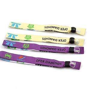 Factory Production Custom Polyester Woven Wristband for Events