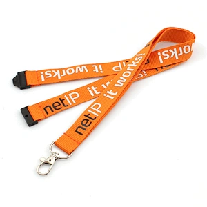 Wholesale nylon silk screen exhibition lanyards with logo custom