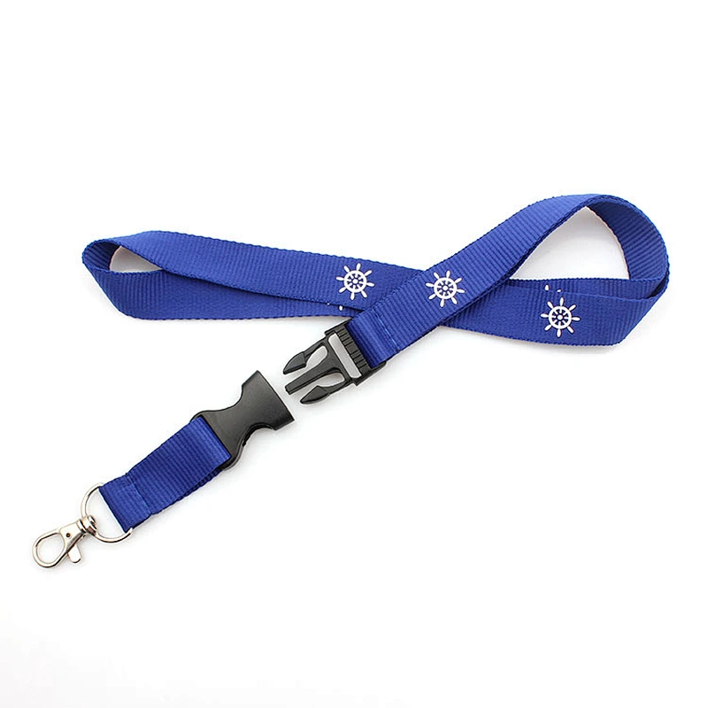 High end good quality durable print logo car key lanyards with release buckle