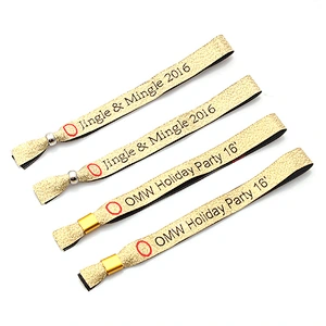 High quality fans bracelets with black sliding lock clasp for music festival