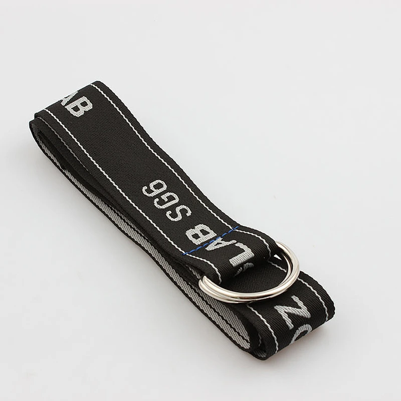 High quality custom print logo fabric belts for men with your logo