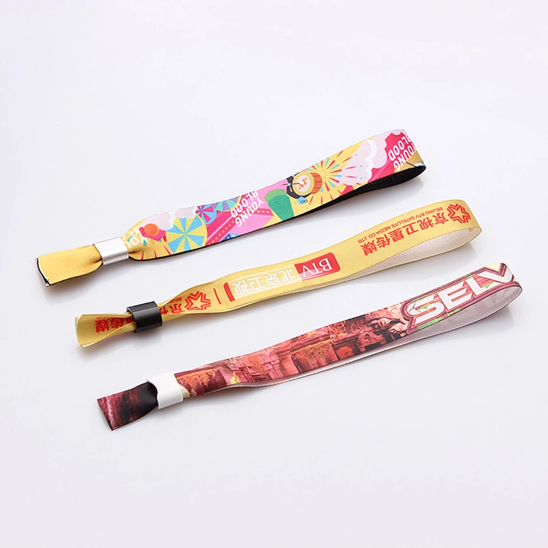 Australia music festival concerts custom braided fabric slap bracelet